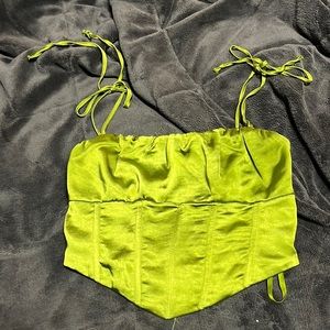 Size small green corset style crop top